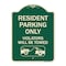 Signmission Parking Reserved Towing Resident Parking Violators Will Towed Aluminum Sign, 24" x 18", G-1824-23375 A-DES-G-1824-23375 - alternate 1